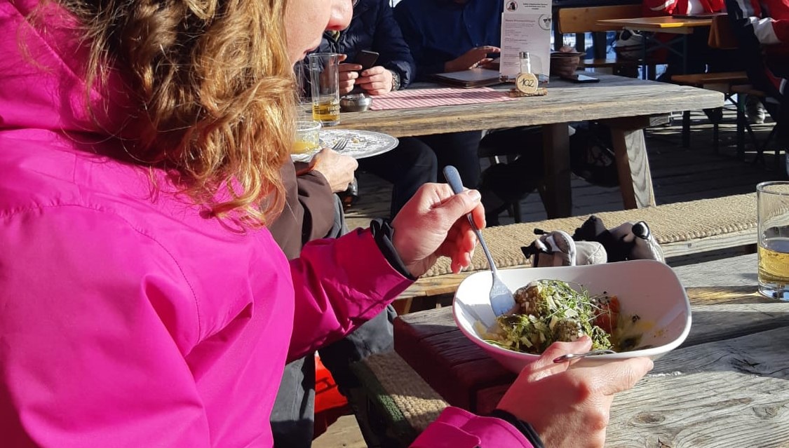 Gezond eten kan ook op wintersport.